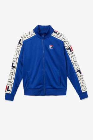 FILA Gatlin Track Jackets Blue / Red,Mens Clothing | CA.WIPEZL856